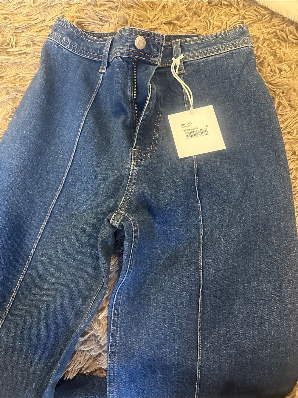 pistola Wide-Leg High-Rise Crop Jeans in Blue - Picture 4 of 8